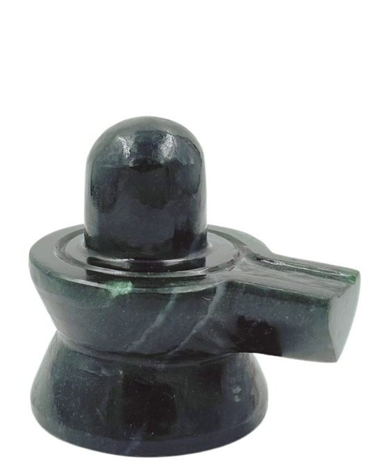 ShivaRatna Green Jade (MARGAJ) Shivling-377Gram - Lab Certified