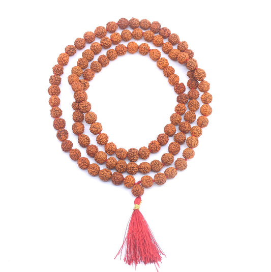 ShivaRatna 5 Mukhi Rudraksha Mala 108+1 beads- Lab Certified - ShivaRatna