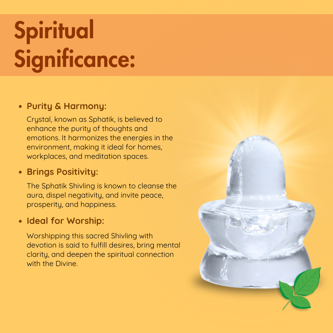 ShivaRatna 100% Sphatik Shivling AAA Quality 75 - 85 Grams