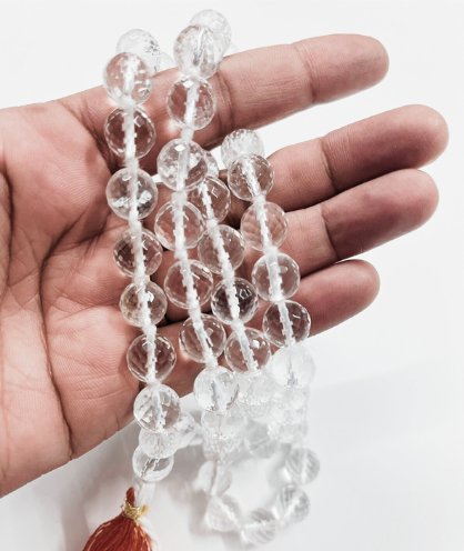 ShivaRatna Sphatik Mala 100% Natural - Lab Certified 54+1 Beads.