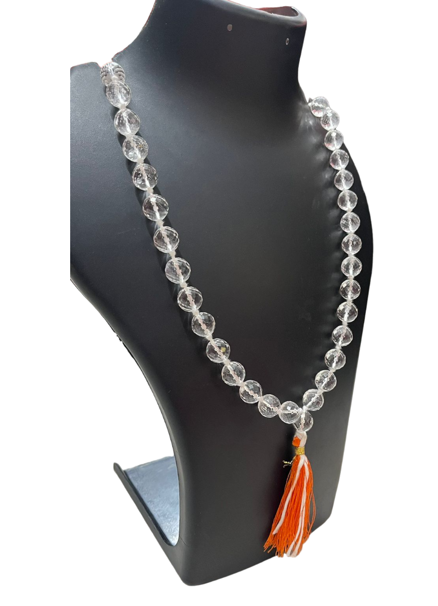 ShivaRatna Sphatik Mala 100% Natural - Lab Certified 54+1 Beads.
