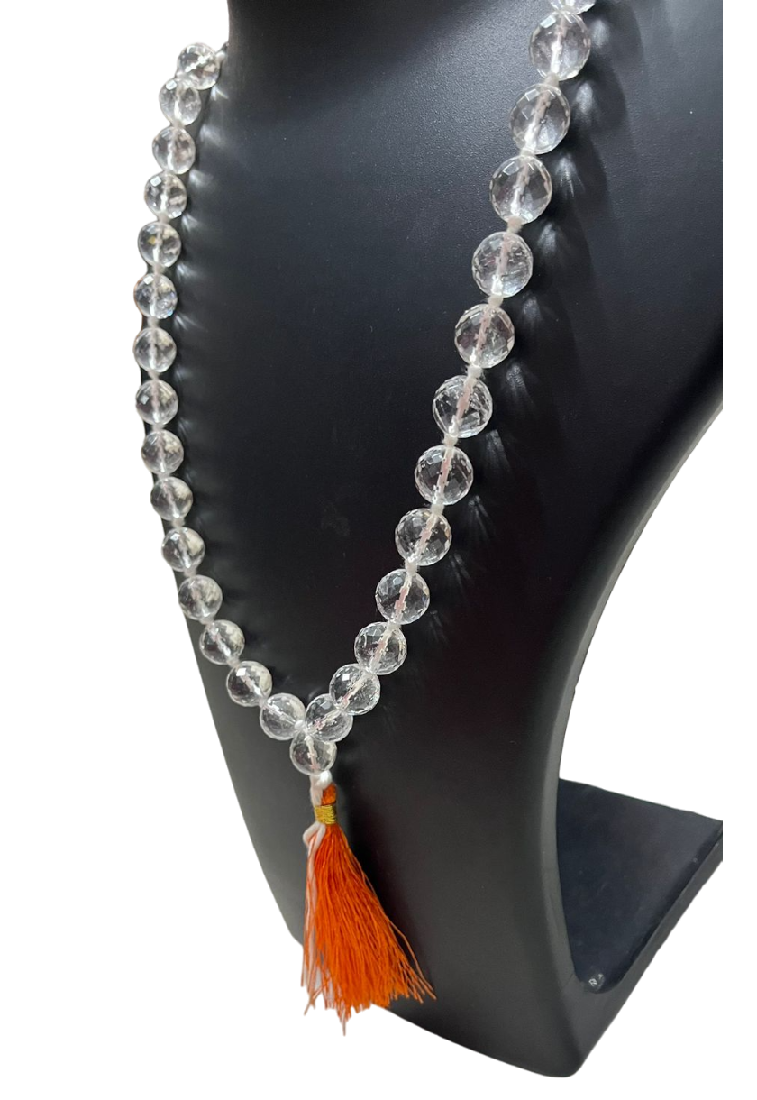 ShivaRatna Sphatik Mala 100% Natural - Lab Certified 54+1 Beads.