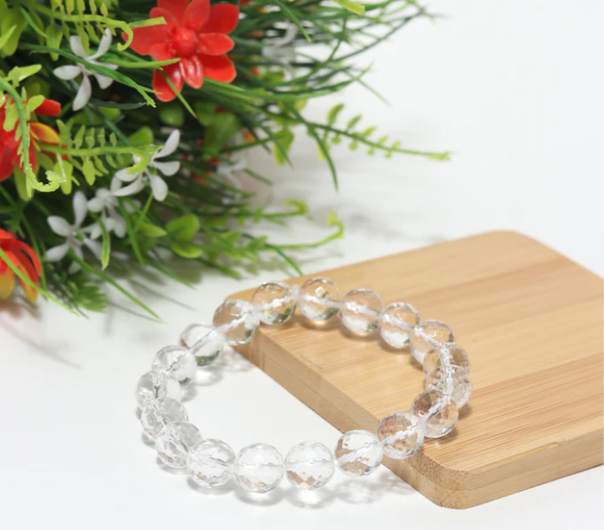 ShivaRatna Diamond Cutting Sphatik Bracelet - Main Image