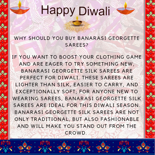 Why Should You Buy Banarasi Georgette Saree