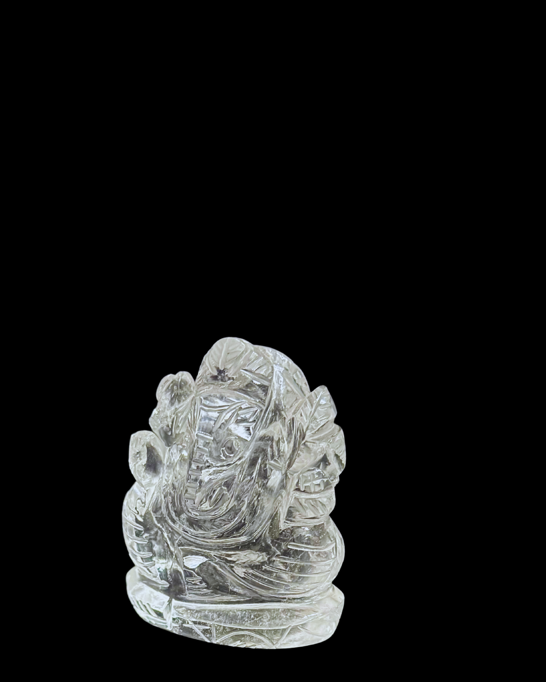 ShivaRatna 100% Sphatik Ganesh statue AAA Quality 92Gram- Lab Certified