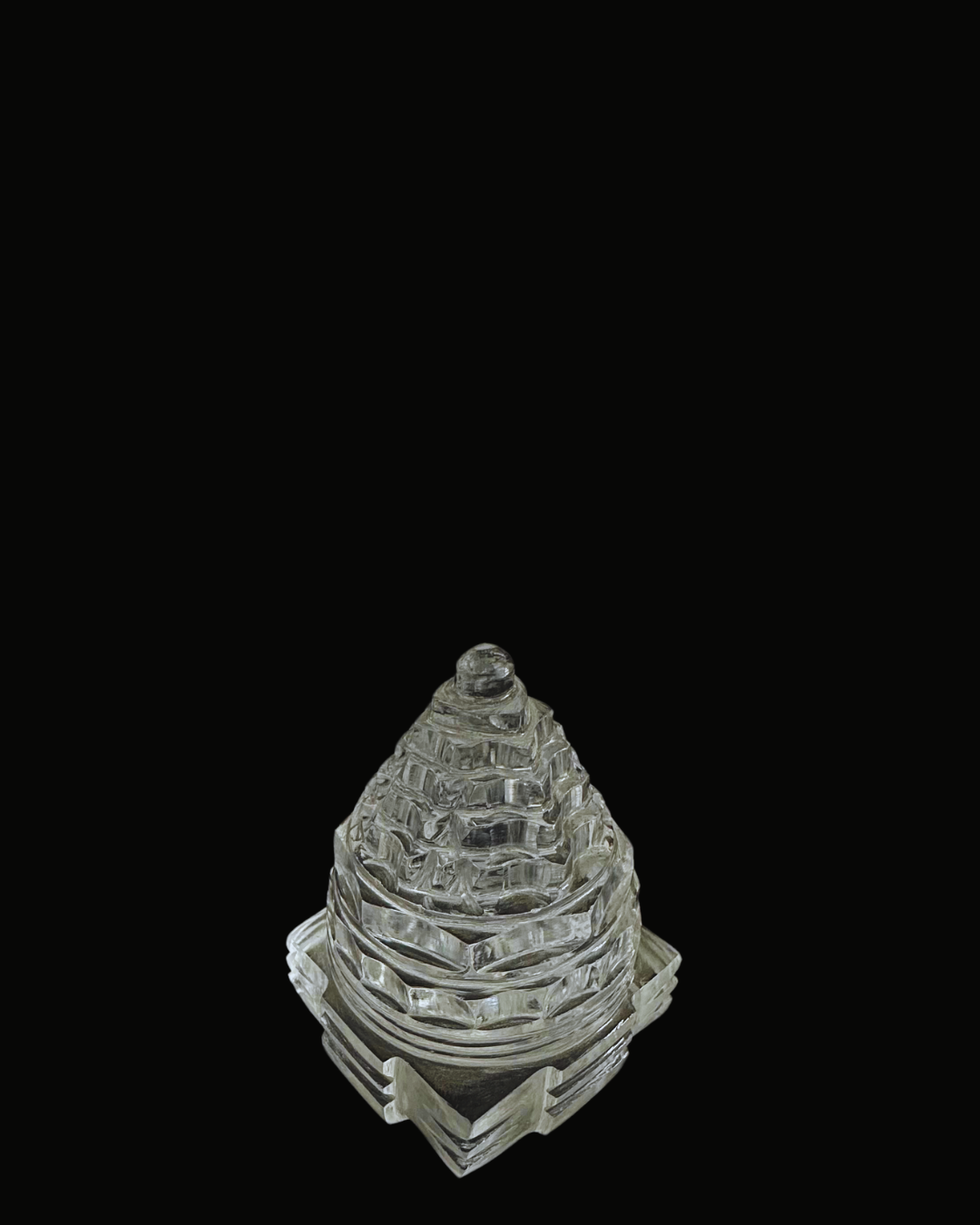 ShivaRatna Sphatik Shree Yantra - 95-97 g, Lab-Certified,  97% Stone Clarity