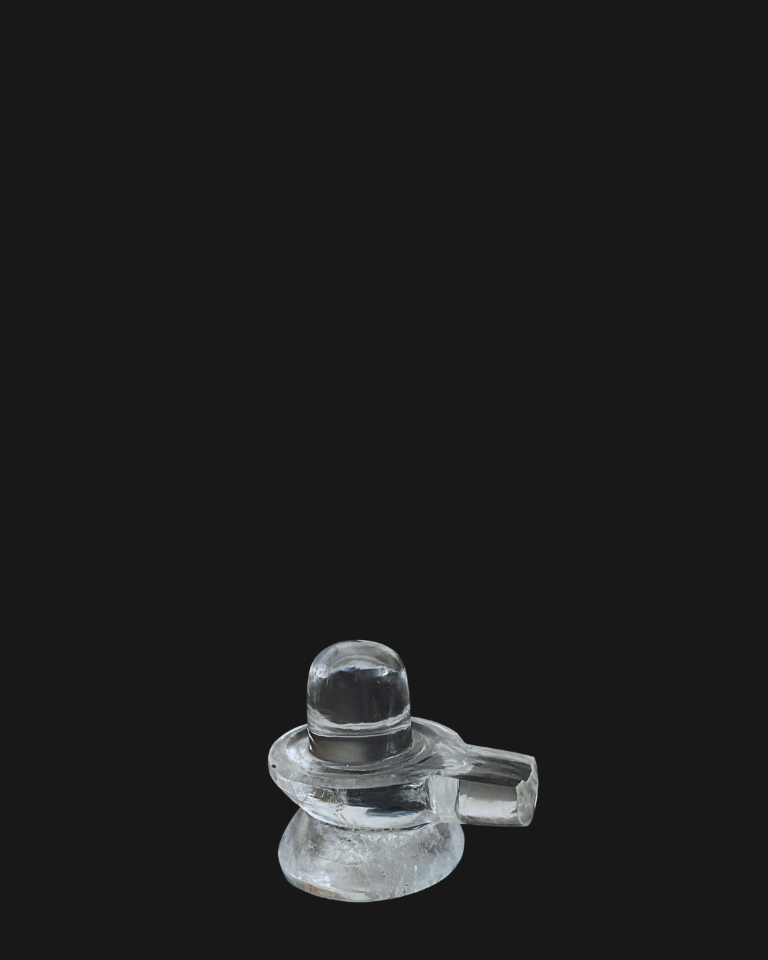 ShivaRatna Sphatik Shivling - 107 Gram , Lab-Certified,85% Stone Clarity
