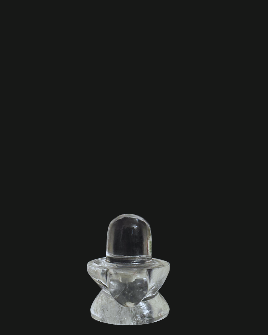 ShivaRatna Sphatik Shivling - 107 Gram , Lab-Certified,85% Stone Clarity