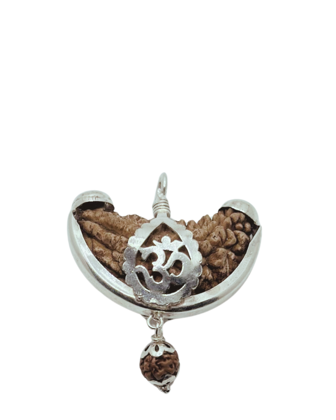 ShivaRatna 1 Mukhi Rudraksha Made in Pure Silver Cap - Lab Certified