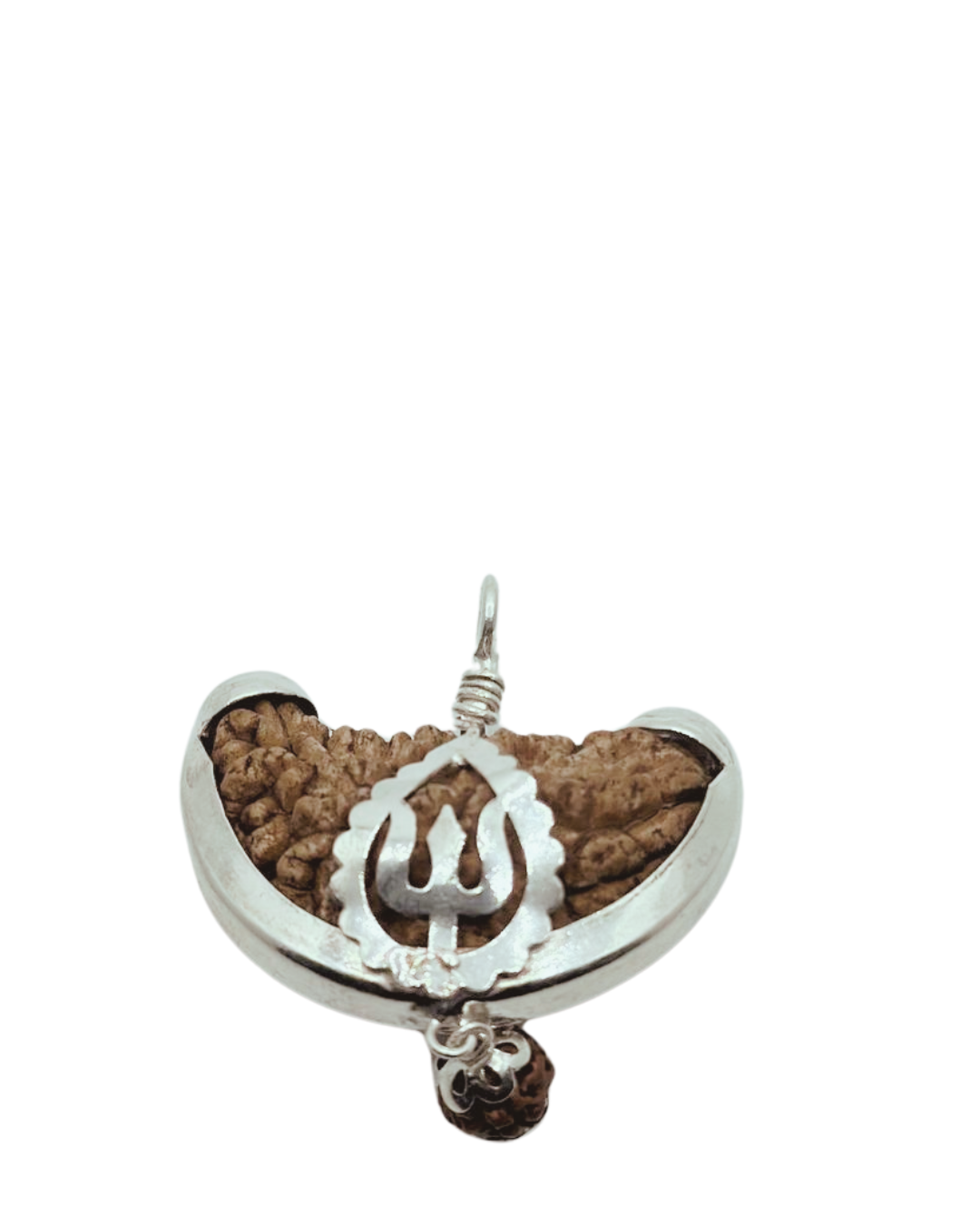 ShivaRatna 1 Mukhi Rudraksha Made in Pure Silver Cap - Lab Certified