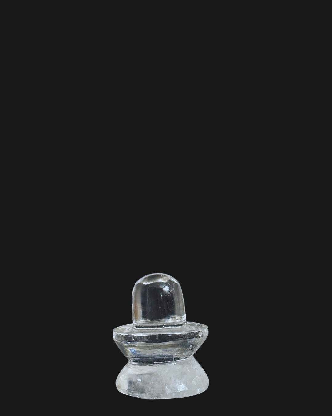 ShivaRatna Sphatik Shivling - 107 Gram , Lab-Certified,85% Stone Clarity