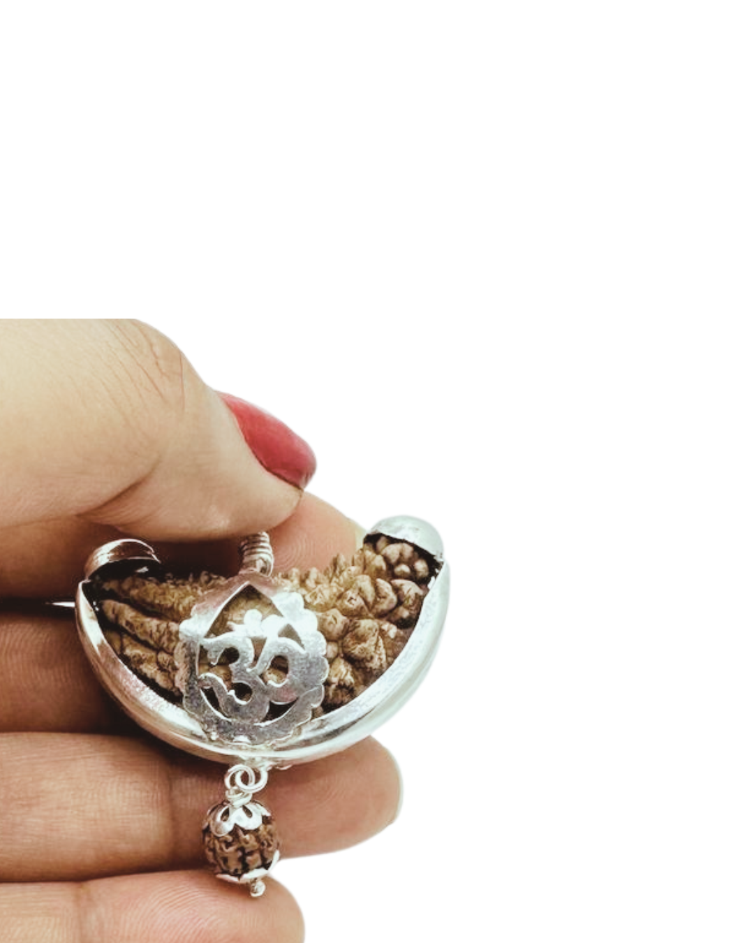 ShivaRatna 1 Mukhi Rudraksha Made in Pure Silver Cap - Lab Certified