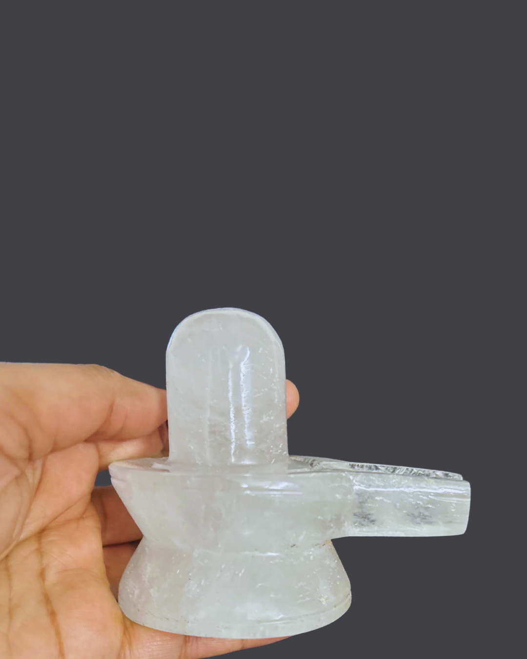 ShivaRatna Sphatik Shivling - 423 Gram , Lab-Certified