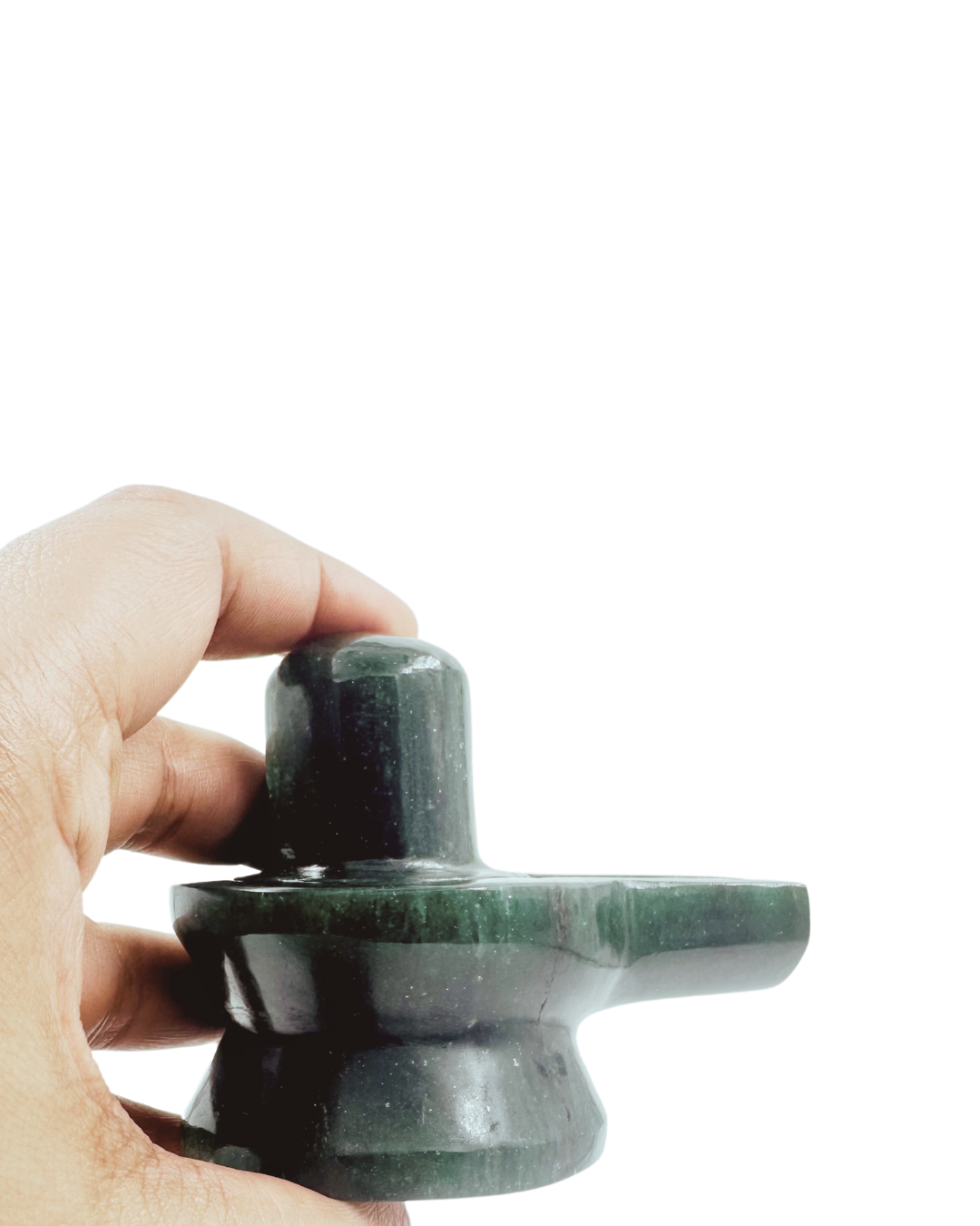 ShivaRatna Green Jade (MARGAJ) Shivling-277Gram - Lab Certified
