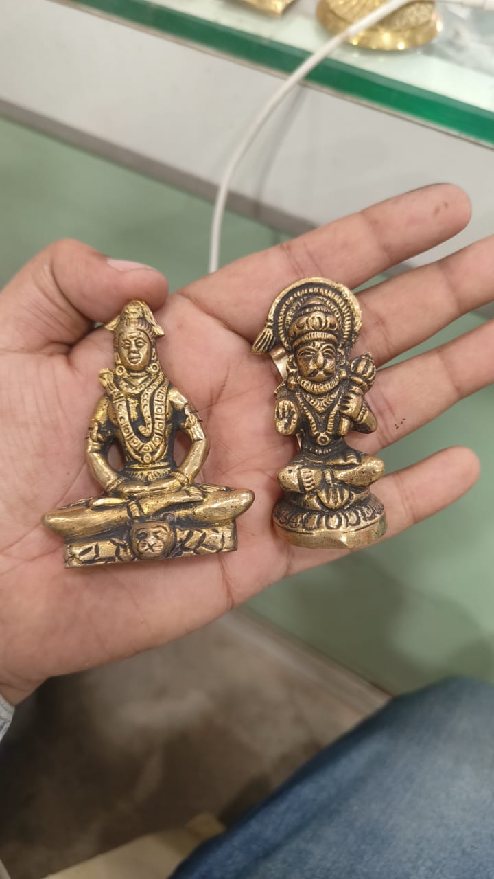 ShivaRatna  Lord Shiv ji And Hanuman ji Brass Statues - Orignal Brass