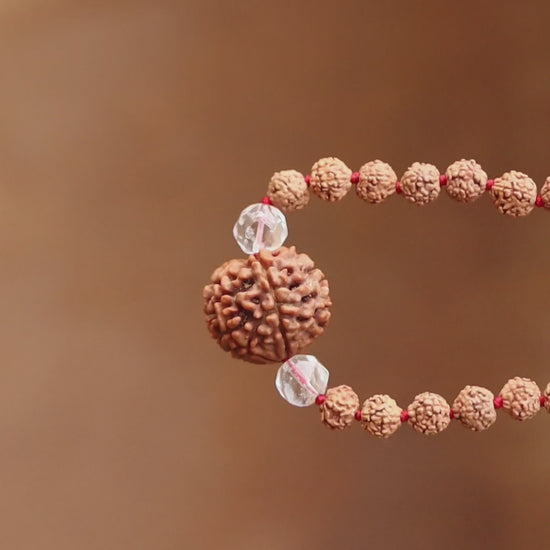 orignal rudraksha with sphatik beads by shivaratna