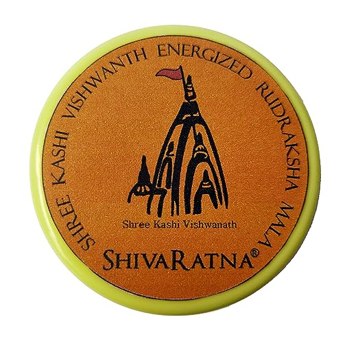 ShivaRatna Energized Rudraksha Mala 108+1 Beads ( Energized From Kashi Viswanaath Temple With Bhasmi & Belpatra )