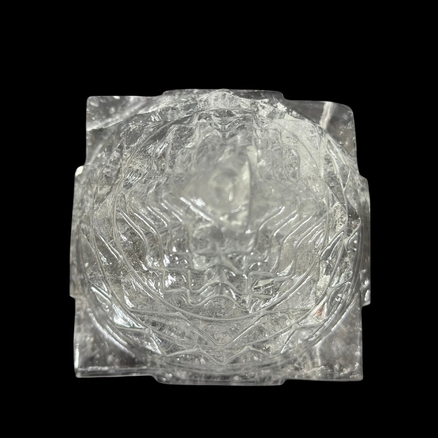 ShivaRatna Sphatik Shree Yantra - 916g, Lab-Certified, 95mm Height, 60% Stone Clarity